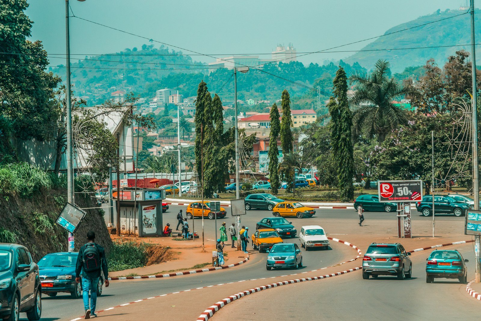 Vue urbaine de Yaoundé, Cameroun